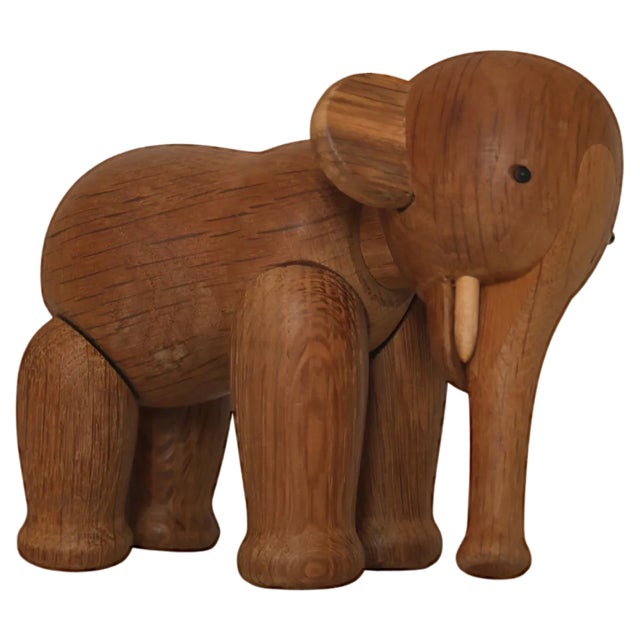Oak Elephant Toy by Kay Bojesen, 1950s, Denmark For Sale