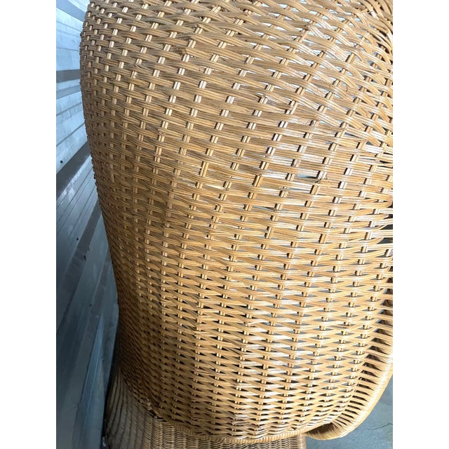 Early 20th Century Woven Willow and Rattan Hooded Settee For Sale In Buffalo - Image 6 of 9