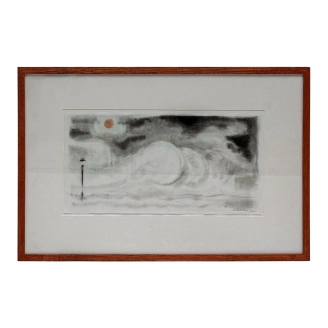 Tom De Gruyl Pastel and Charcoal on Paper Original Framed Artwork For Sale