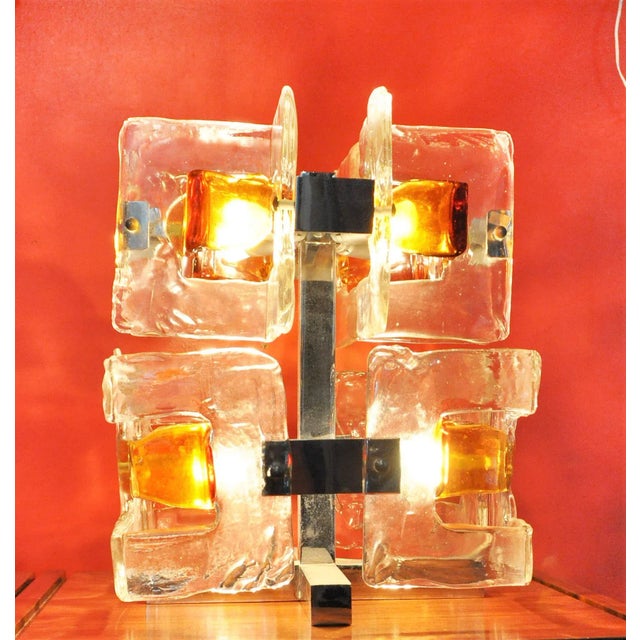 Glass Table Lamp from Mazzega, 1970s For Sale - Image 6 of 8