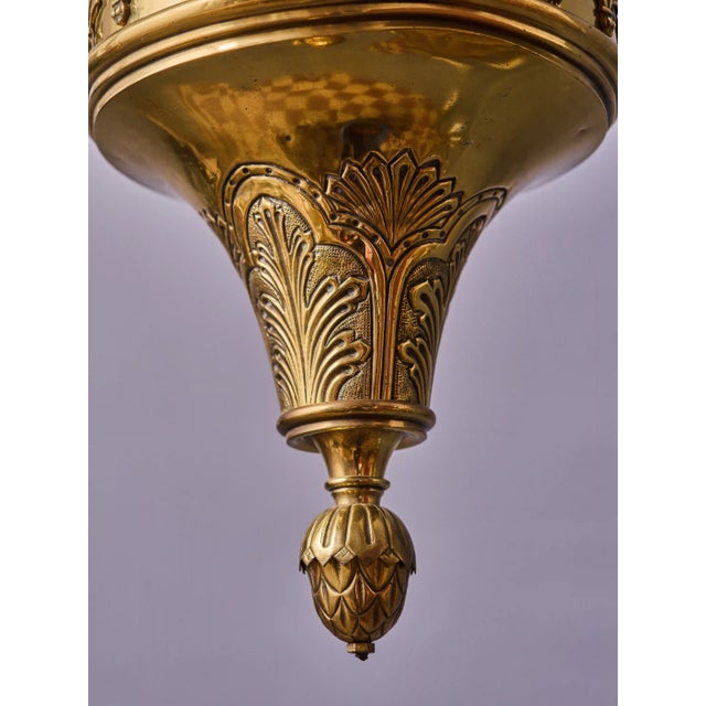 Neo-Gothic Hanging Temple Oil Lamp For Sale - Image 4 of 9
