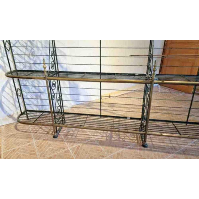 Bakers Shelf in Wrought Iron and Brass, 1900s For Sale - Image 10 of 18
