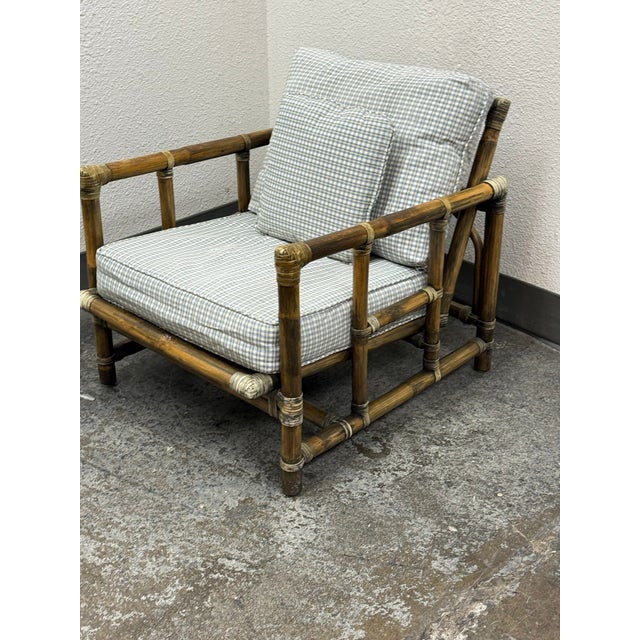 McGuire Furniture Bamboo Club Chair, Circa 1970's For Sale - Image 9 of 12