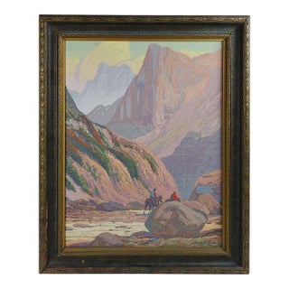 Vintage Fred Grayson Sayre High Desert Mountain Landscape Serigraph For Sale