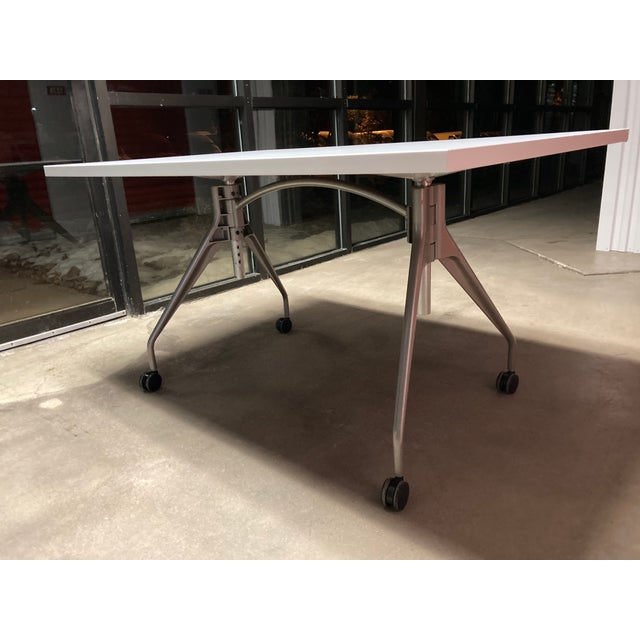 MidCentury Modern Eames Aluminum Group Style Model “Envelop” Desk