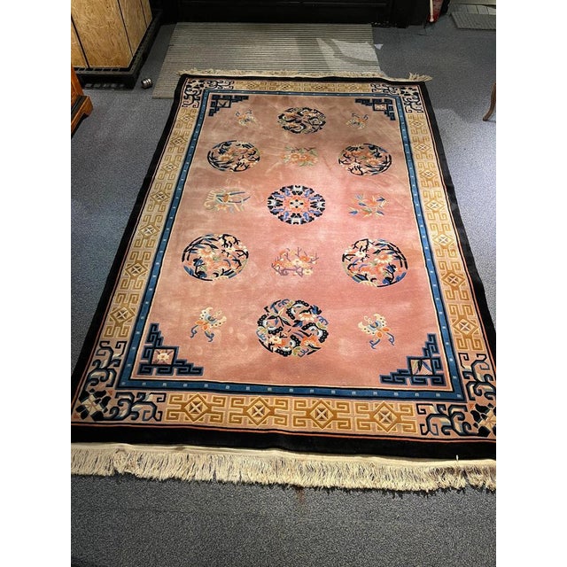 Beautiful China/Asia salon carpet. Late 20th Century Extremely high quality Asia carpet, finely knotted and colored cork...