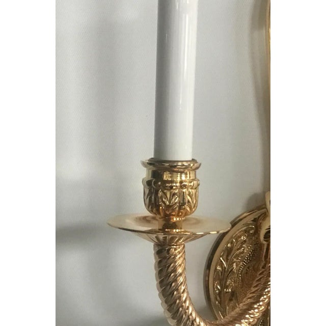 24 karat gold on cast brass Wall Sconce 1980’s production