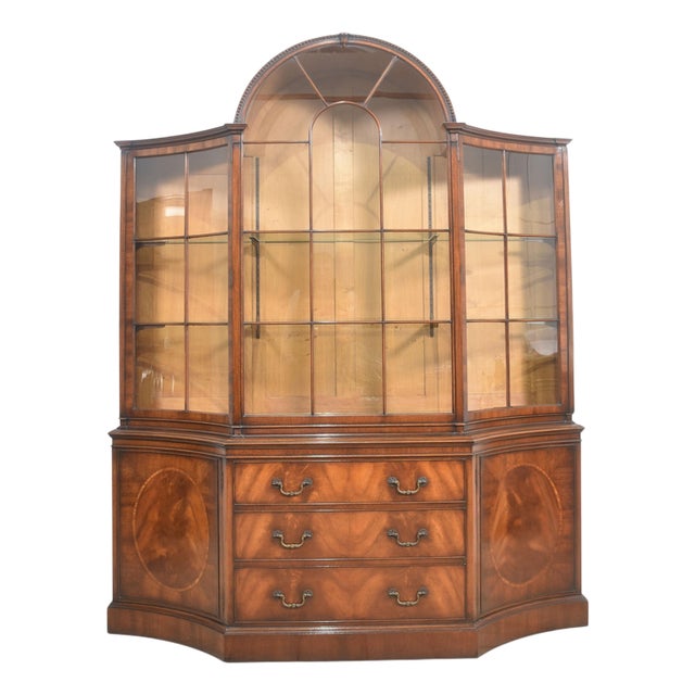 Mahogany Glazed Display Cabinet, 1930s For Sale