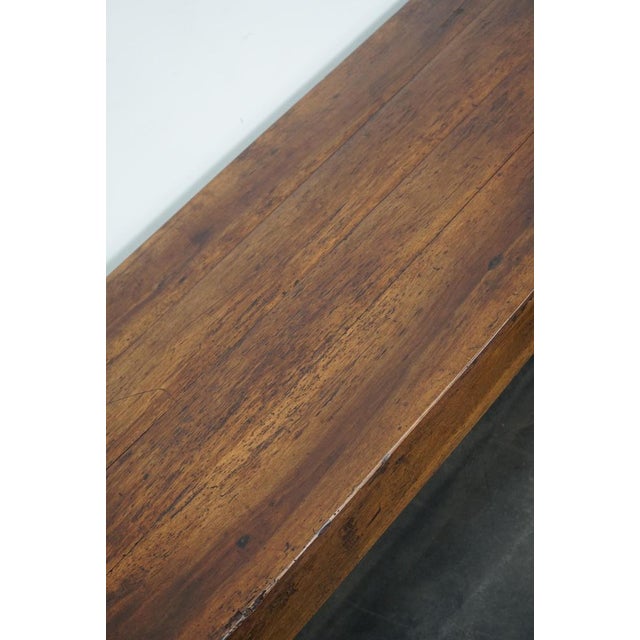 Antique 19th Century French Fruitwood & Chestnut Rustic Farmhouse Dining Table For Sale - Image 15 of 18