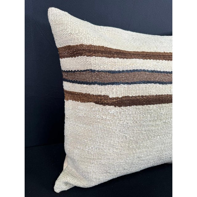 Turkish Hemp Pillow Cushion Natural Beige Brown Cushion Cover 20"x20" #30618 Enhance your home decor with our Kilim Pillow...