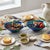 Mid-Century Modern Vintage Stangl Coastal Art Pottery Mediterranean Blue Green Bowls - Pair For Sale - Image 3 of 12