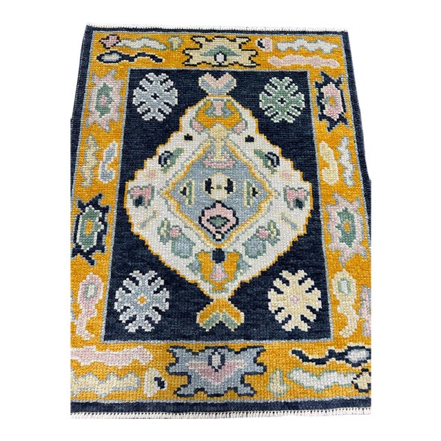 Turkish Oushak Rug 2'3" x 2'10" For Sale