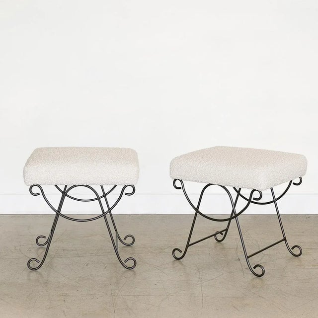 French Iron Loop Stool, Poodle For Sale - Image 3 of 7