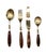 Mid-Century Bronze and Rosewood Royal Cutlery Set, 1970s, Set of 24 For Sale - Image 9 of 18