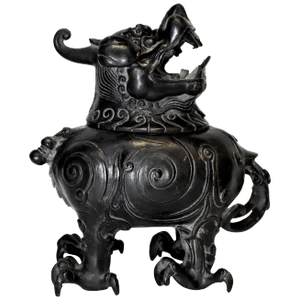Black Bronze Incense Burner in Beast Form