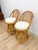 Vintage Coastal Hollywood Regency Caned Rattan Swivel Barstools Counter Height For Sale In Tampa - Image 6 of 13