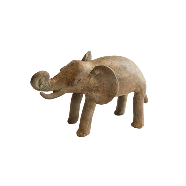 Metal Vintage African Elephant Sculpture For Sale - Image 7 of 7