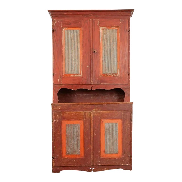 Swedish Gustavian 19th Century Cabinet With Original Paint For Sale