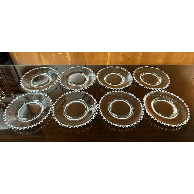 Mid-Century Modern Vintage Imperial Candlewick Plates - Set of Eight For Sale - Image 3 of 8