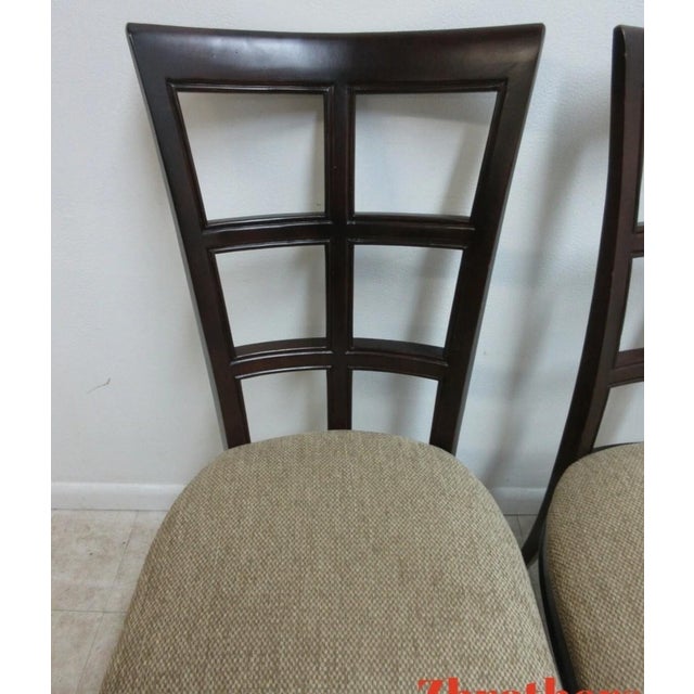 Stanley Furniture Pair Stanley Furniture Window Back Dining Room Side Chairs For Sale - Image 4 of 11