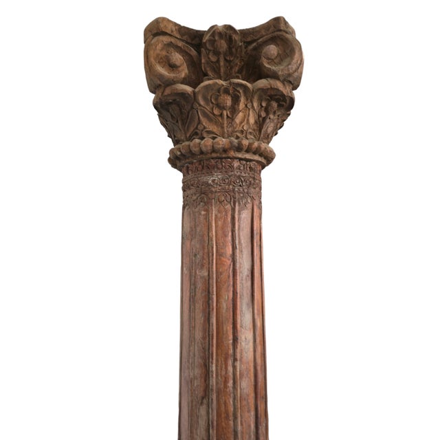19th Century Balinese Carved Wood Columns, Set of 2 For Sale - Image 4 of 7