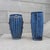Blue 1915 Weller Art Pottery Blue Drapery Pair (2x) of Vases For Sale - Image 8 of 12