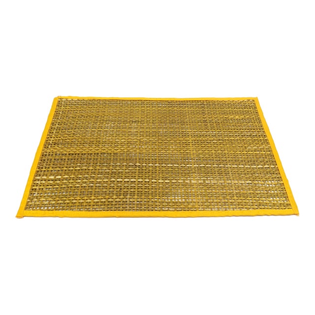 Peele Yellow Seagrass Placemats - Set of 4 For Sale - Image 4 of 5