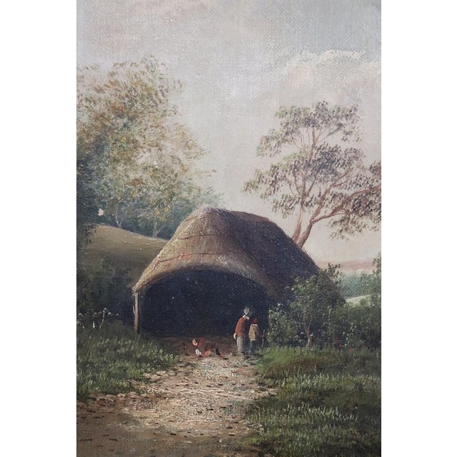This exquisite oil on canvas painting from the English school, dating to the late 19th century, captivates with its serene...