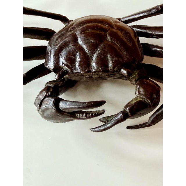 Japanese Bronze Articulated Crab Okimono Meiji by Yasunosuke Ryubundo VI For Sale - Image 13 of 13