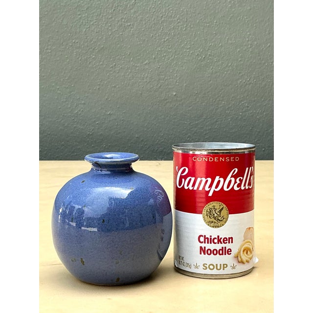 Vintage Glazed Ceramic Vase For Sale - Image 4 of 12