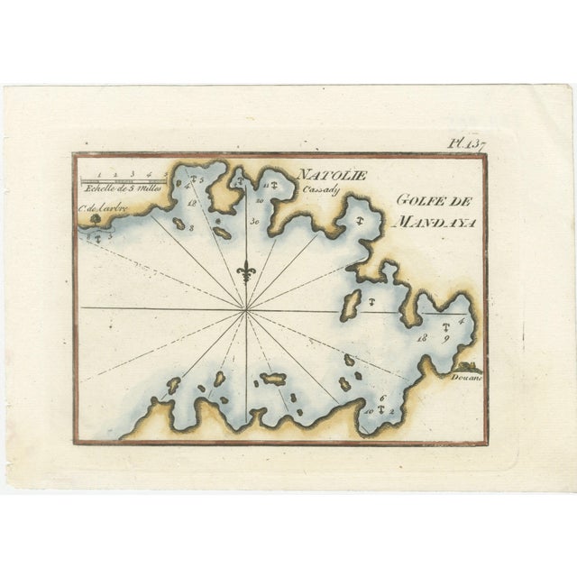 Golfe De Mandaya Sea Chart by Joseph Roux, 1764 For Sale - Image 9 of 9
