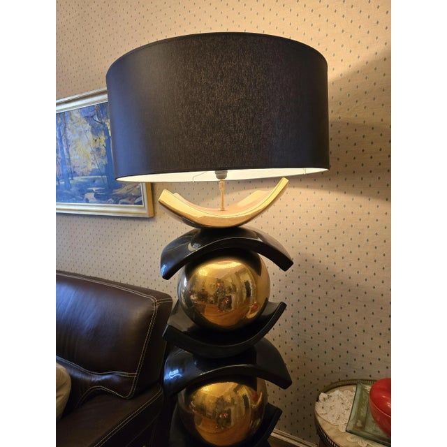 Large Sculptural Sphères & Arcs Floor Lamp by François Chatain, France, 1980s For Sale - Image 4 of 11