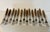 Vintage Japanese Mid-Century Stainless & Wood Cocktail Forks — Set of 12 For Sale - Image 12 of 12