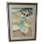 1950s Geisha Woodblock Print Sadanobu Hasegawa Mid-Century, Framed For Sale