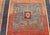 19th Century Caucasian Fachralo Kazak Prayer Area Rug, Persimmon & Blue, 3' x 4' For Sale - Image 11 of 15