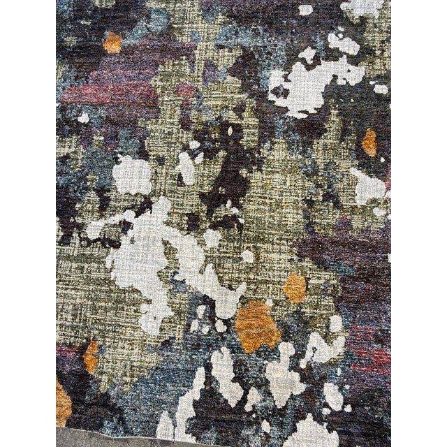 Textile 8ft 6in × 11ft 7in Oriental Weavers Evolution Area Rug, Navy/Green For Sale - Image 7 of 12