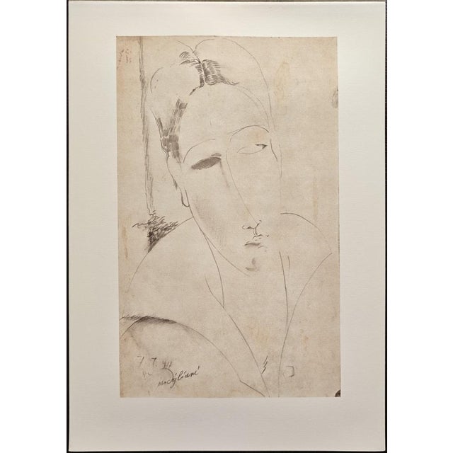 Beige A. Modigliani, Hanka Zborowska, Lithograph For Sale - Image 8 of 8