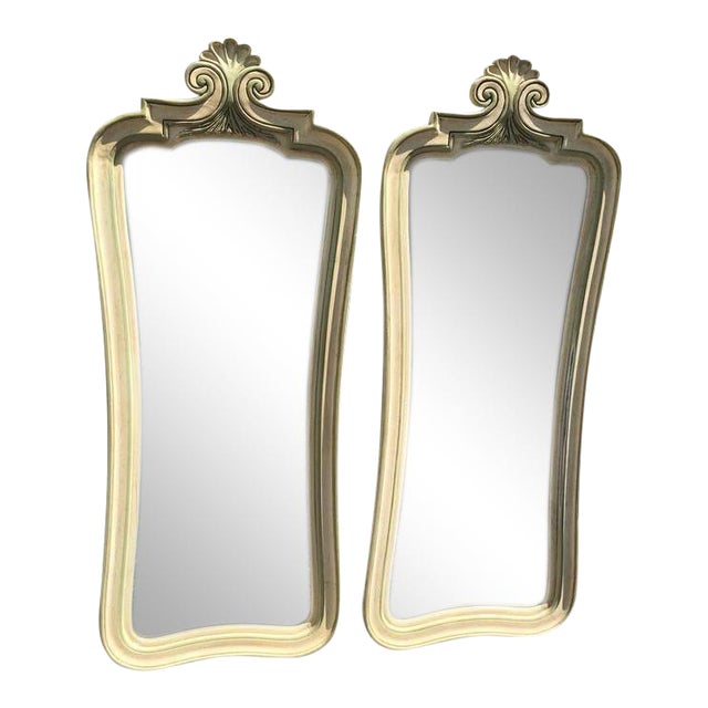 Shabby Chic Whitewashed FullLength Mirrors a Pair Chairish