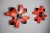 Hollywood Regency Puzzle Sconces in Red Ceramic from Hustadt Leuchten, Germany, 1960s, Set of 2 For Sale - Image 3 of 8