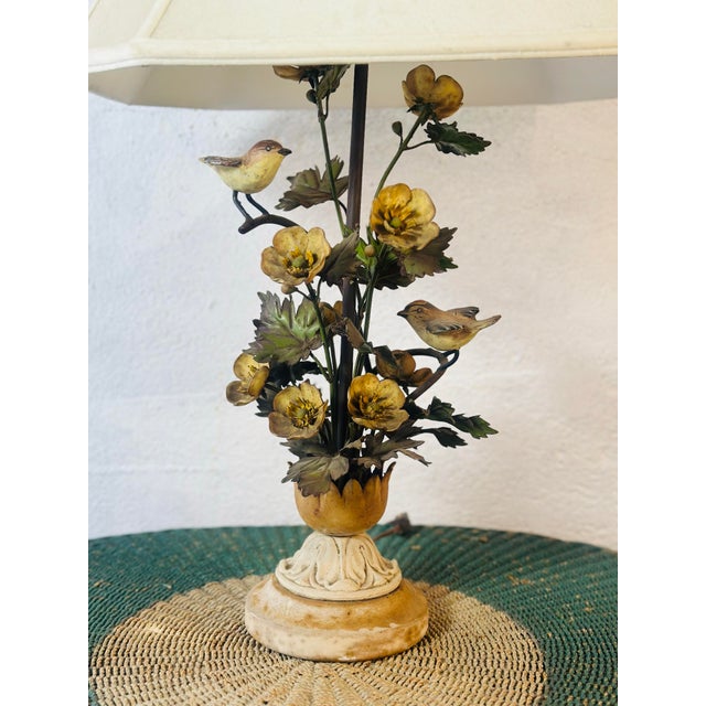 1950s Vintage Tole Lamp For Sale - Image 5 of 10