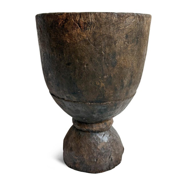 Vintage Large Guinea Wood Pestle Bowl For Sale In Los Angeles - Image 6 of 7