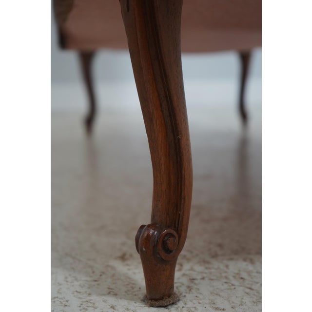 Vintage French Chaise Lounge New Crewel Work Upholstery For Sale - Image 11 of 18