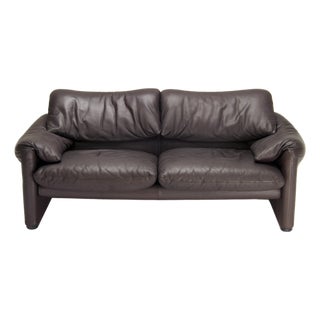 Maralunga 2-Seater Sofa attributed to Vico Magistretti for Cassina, 1970s For Sale