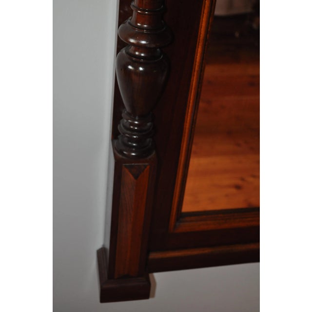 Brown 19th-Century Mahogany Mirror For Sale - Image 8 of 9