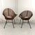 Black Rattan Easy Chairs attributed to Rohé Noordwolde Netherlands 1960s, Set of 2 For Sale - Image 8 of 18