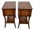1940s Shaw Decorating Corp English Regency Satinwood Pair Side Tables End Tables For Sale