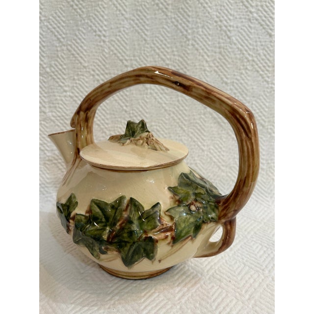 1940s 1940’s McCoy Ivy Pattern Tea Set - Set of 3 Pieces For Sale - Image 5 of 12