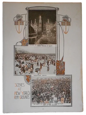 Antique "Scenes of New York Playgrounds" Print