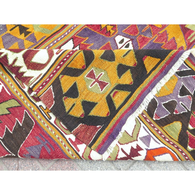 Vintage Turkish Kilim Rug For Sale - Image 4 of 11