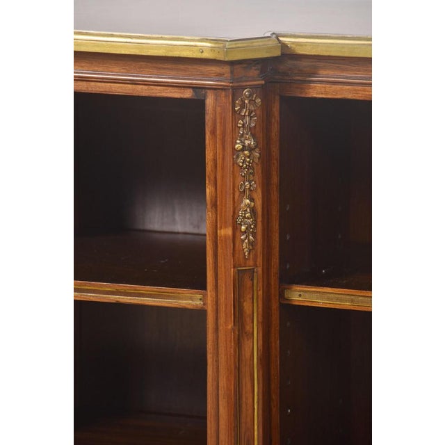 Kingwood Ormolu Mounted Open Bookcase For Sale - Image 4 of 18